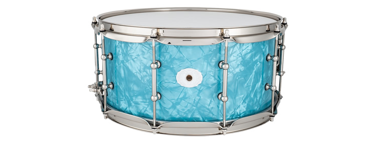 LUDWIG@CLASSIC MAPLE SNARE DRUM GLACIER BLUE PEARL@LS403TCGLN@OCVu[@XlAh